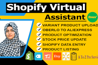 do shopify product listing and shopify data entry pro