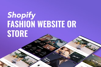 design fashion shopify ecommerce store or website