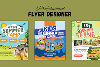 design unique and elegant summer camp templates for kids