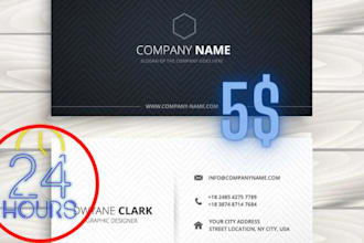 create elegant, minimalist business card using canva