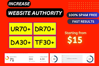 increase domain rating dr ahrefs ur moz da majestic tf