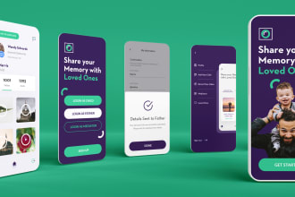 mobile app UI design, UX design, and wireframe