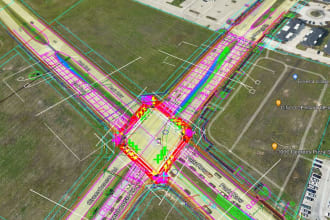 provide road turning  design and vehicle tracking for master plans