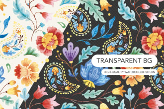 create a watercolor seamless pattern