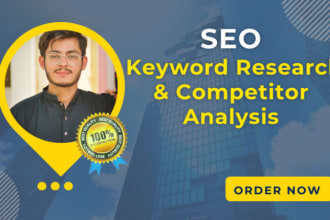 do keyword research and competitor analysis for top ranking