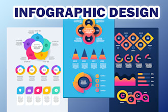 design flowcharts, piecharts, business infographic design