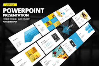 create a premium and quick powerpoint presentation design