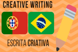 write creative portuguese content