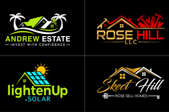 design real estate, construction, property, handyman, logo design