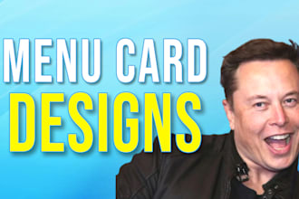 make any kind of menu card