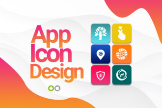 do modern flat minimalist website, app icon logo design