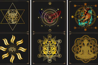 do sacred geometry mystical logo mandala spiritual design