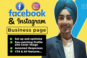 professionally create and setup facebook business page and instagram page