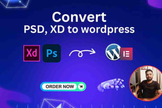 convert figma to wordpress,PSD to wordpress or figma to elementor
