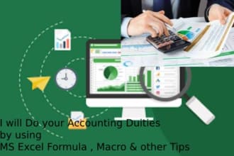do any accounting work by using ms excel , google sheets