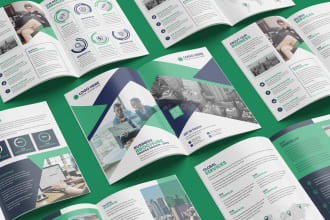 design product brochure or business profile proposal annual report booklet sheet