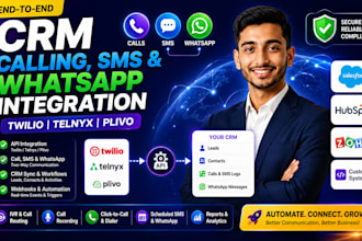 integrate twilio SMS, voice calls and whatsapp with your CRM