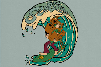 create cartoon character illustration in retro vintage style