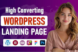 build high converting responsive wordpress landing page,elementor website design