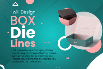 design dieline and label design for any product or box