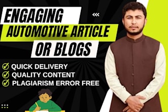 write high quality car blogs and automotive articles