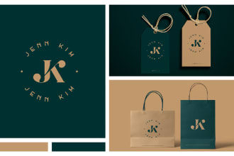 design a flat timeless logo with brand identity
