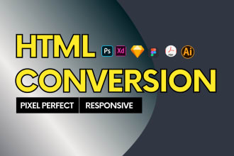 convert figma to HTML PSD to HTML xd to HTML with  bootstrap