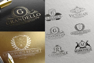 create a crest, heraldic,luxury logo
