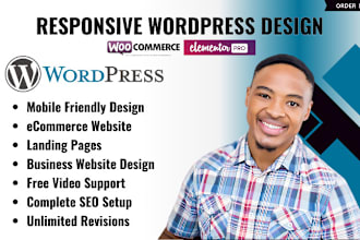 build wordpress website, wordpress design, blog website with elementor