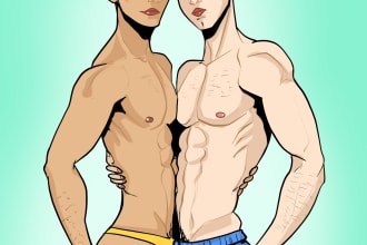 draw a straight or gay not safe for work or erotic art