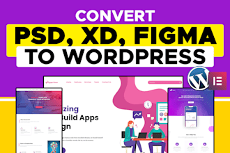 clone figma, PSD, xd, sketch to elementor pro template