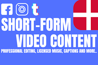 edit engaging and creative short form content for meta and tiktok