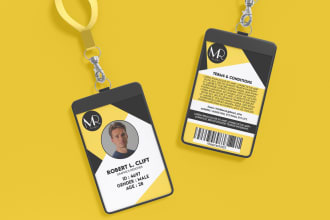 design modern id card, student card, id badge, employee card or name card