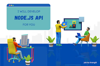 develop nodejs API using ts or js for you