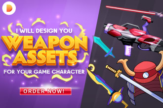 design you weapon assets for your game character