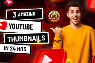 design amazing catchy and clickbait youtube thumbnail