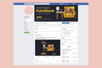 design a unique, creative facebook, social media cover page
