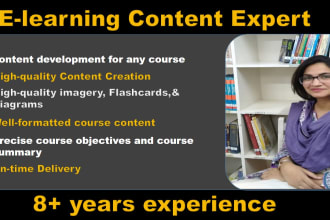 write online course content for elearning websites