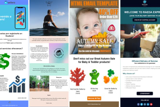 design a professional HTML email template or newsletter