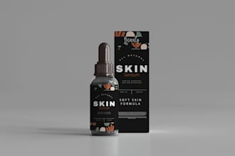 design cosmetic, skincare, cbd oil, packaging label design