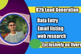 do b2b lead generation, business leads by using web research