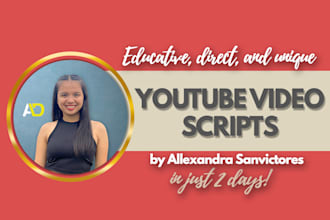 write engaging video script for your youtube channel
