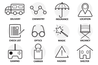 custom design line icons unique vector icon simple icon sets