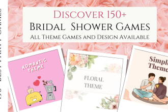 create unique designs with 150 customizable bridal shower games
