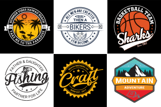creative vintage badge retro, logo design and t shirt design