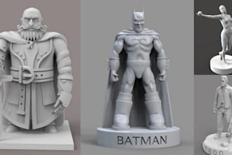 do 3d modeling,sculpting for 3d printing