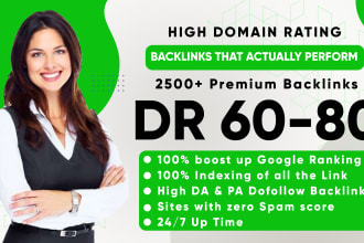 build authority DR 60 to 80 homepage SEO dofollow backlinks