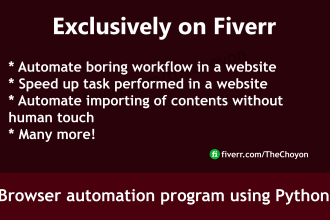 create browser automation program using python
