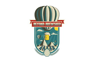 give an illustration vintage retro outdoor badge logo design