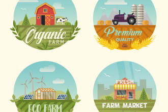 do an eye catchy landscape, agriculture and farm logo in 1 day
